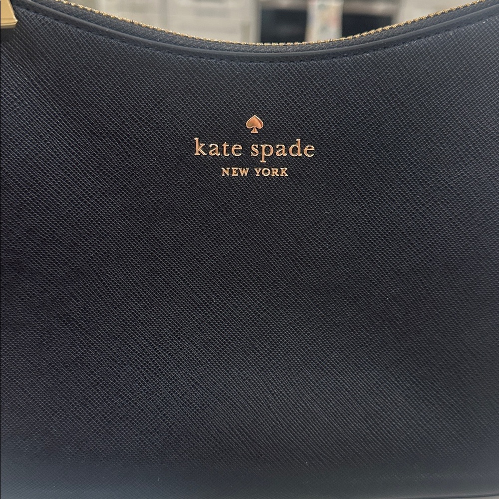 kate spade Black Leather Shoulder Bag with Gold Accents - Picture 5 of 8